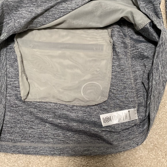 Athleta Pacifica Grey Zip Front Long Sleeve Top Size Large - Picture 13 of 14